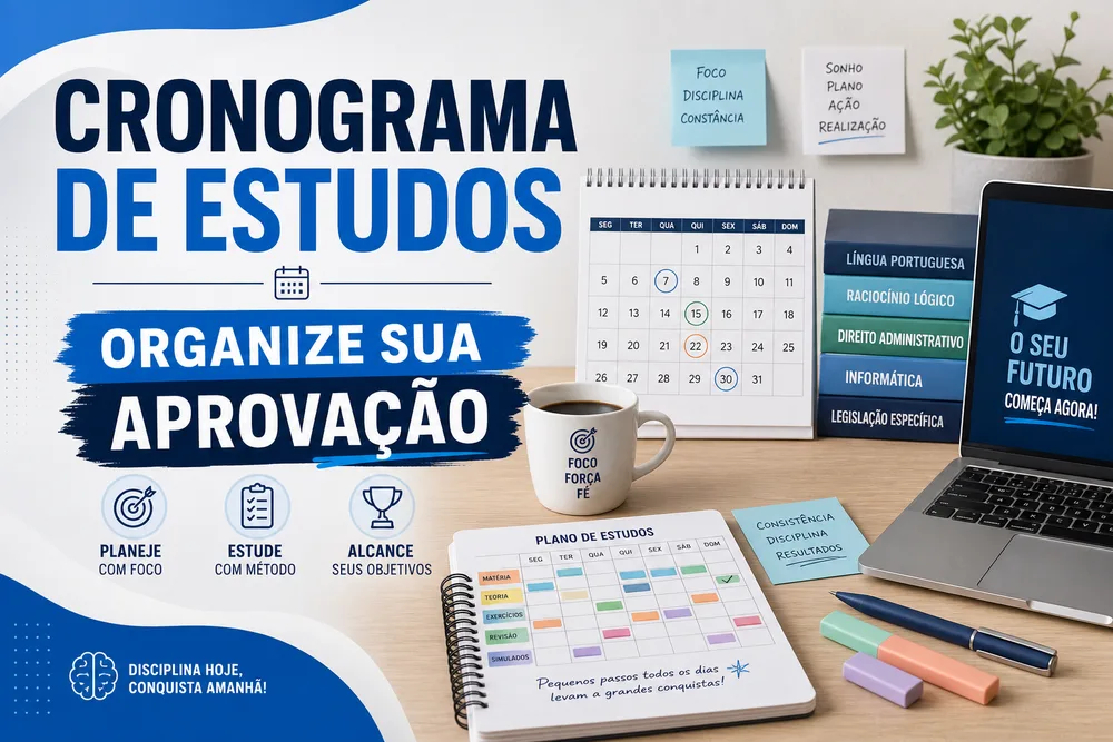 Cronograma de Estudos para Concursos: Guia Completo 2026