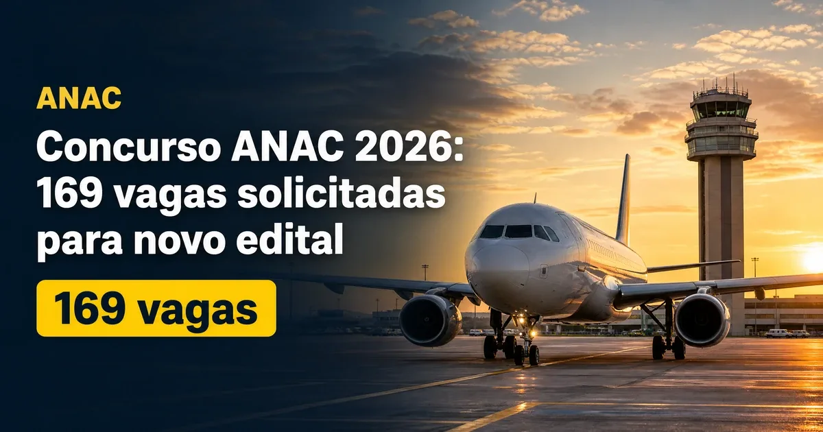 Concurso ANAC: agência pede 169 vagas ao MGI; veja cargos