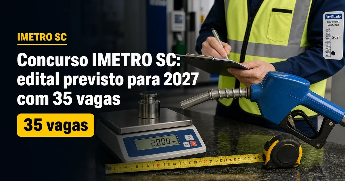 Concurso IMETRO SC: comissão formada e 35 vagas previstas
